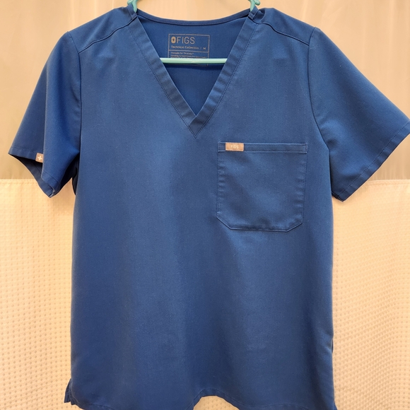 Figs Blue Scrub Top - Picture 1 of 4